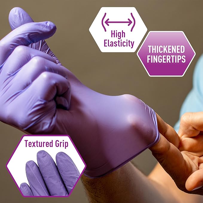 MedPride Powder-Free Nitrile Exam Gloves, Large, Large (Pack of 100)