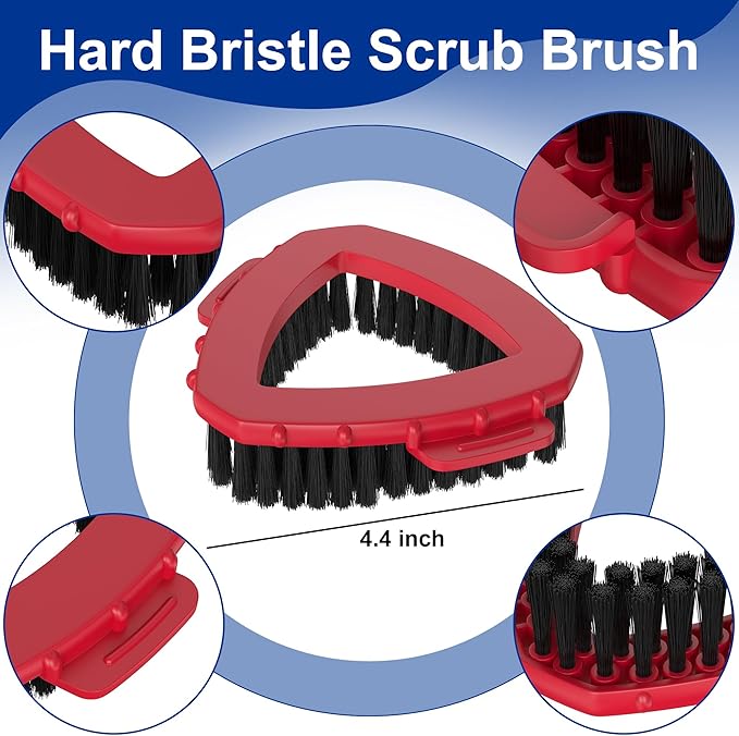 Scrub Brush Attachment for O Cedar Scrubber Mop Head 2 Tank, Spin Mop Scrub Brush Head for O Cedar Mop Replace Head 2 Tank System, Mop Scrubber Attachment, Cleaning Brush Hard Floors - 2pcs