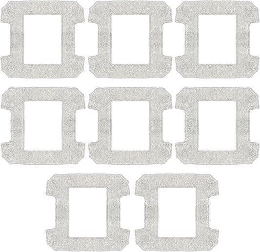 HUAREW 8 Pack Cleaning Rag for Ecovacs Winbot W2 Omni, W1, W1 Pro Window Vacuum Cleaner Robot, Washable and Reusable Mop Cloth Pad Accessories