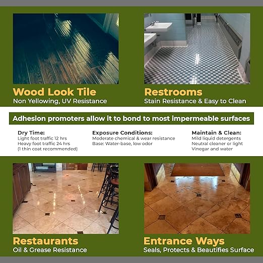 CoverTec GlazeGuard Satin Ceramic & Porcelain Tile, Grout Sealer Satin Finish (4 oz Kit)