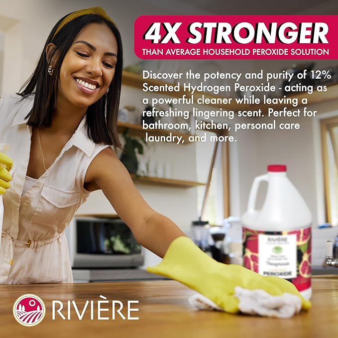 Rivière 12% Scented Hydrogen Peroxide Gallon, Pomegranate