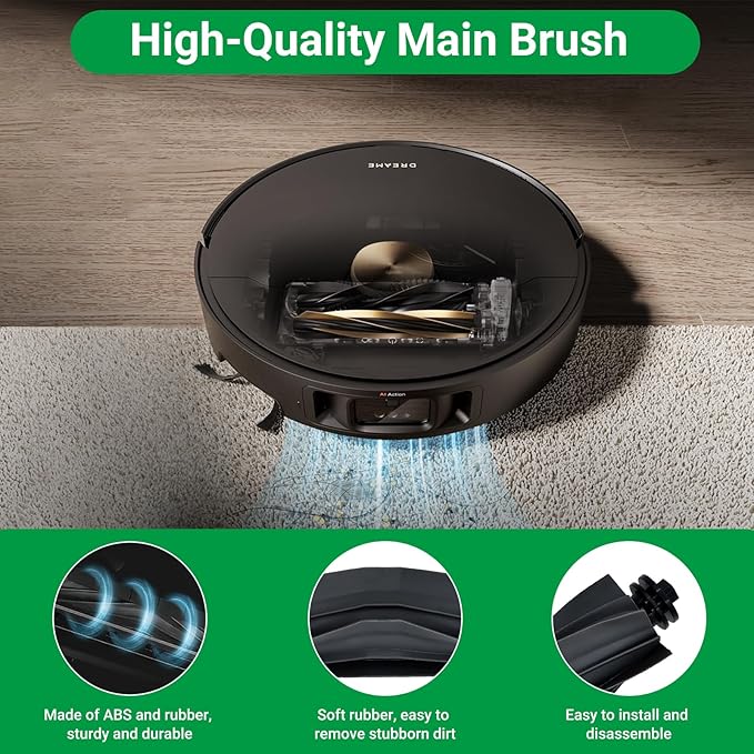 32 Count Replacement Parts for Dreame X40 Ultra/X40 Master/L10s Ultra Gen 3/L40 Ultra & Mova P50 Pro,2 Main Brushes,4 Filters,6 Mop Pads & Dust Bags & Scented Tablets & Side Brushes,1 Cleaning Brush