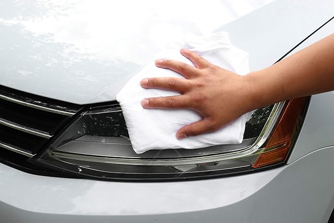 Arkwright W43 Cotton Tshirt Rags - 5 lb Bag - Soft Lint Free Cloths for Cleaning, Streak & Scratch-Free, Professional Grade Wiping Towels for Polishing, Painting, and Staining, White