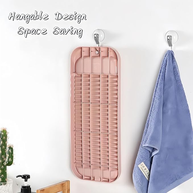 Non-Slip Laundry Washing Board, Household Washboard, Hand Wash Board, Manual Wash Clothes Laundry Pad Scrubbing Board for Household-17.5x7inch (Blue)
