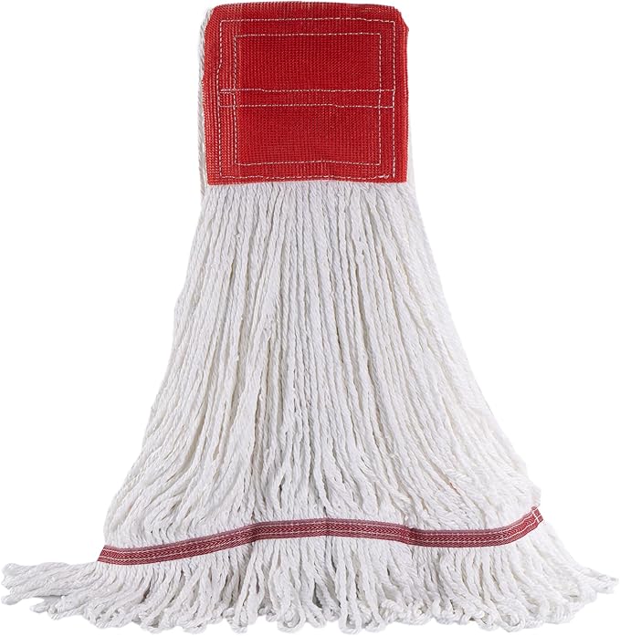Matthew Cleaning Microfiber String Mop Heavy Duty Commercial Wet Mop Head Replacement,Excellent Absorbency,Premium Launderability,Reusable for Home,Commercial and Industrial Use(White,3Pack)