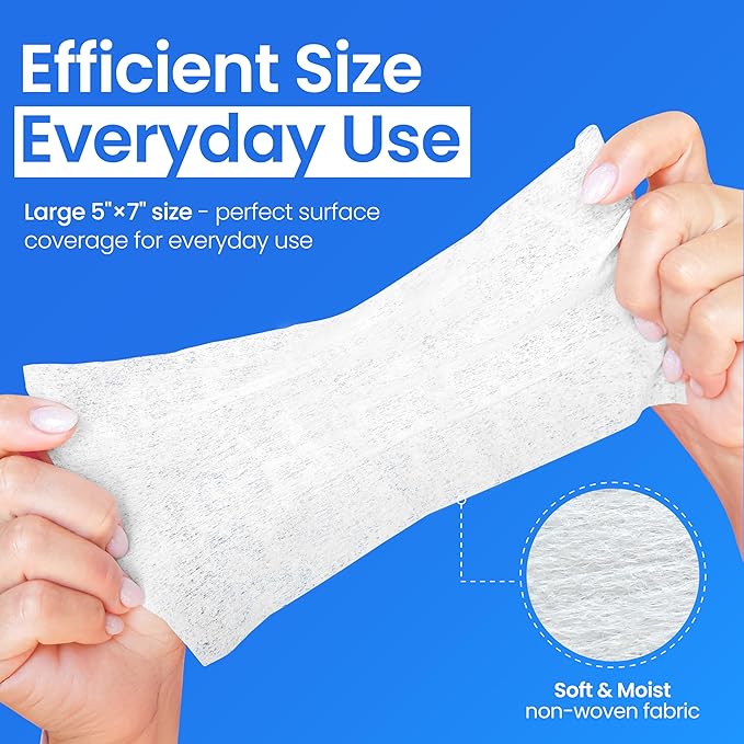 Safe n’ Simple Adhesive Remover for Skin - 75 Individually Wrapped 5"x7" Sting Free Alcohol Free Medical Adhesive Remover Wipes - Gentle Stoma & Ostomy Adhesive Removal Pads for Sensitive Skin