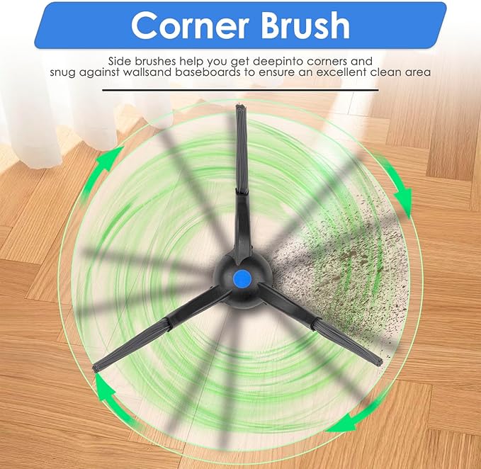 (11 Pack) X8 Pro Omni Replacement Parts Compatible with DEEBOT X8 Pro Omni Robotic Vacuum Cleaner, 1 Roller Brush, 2 Brush Rolleres, 2 Side Brushes, 3 Dust Bags, 3 Filters, Accessories Kit
