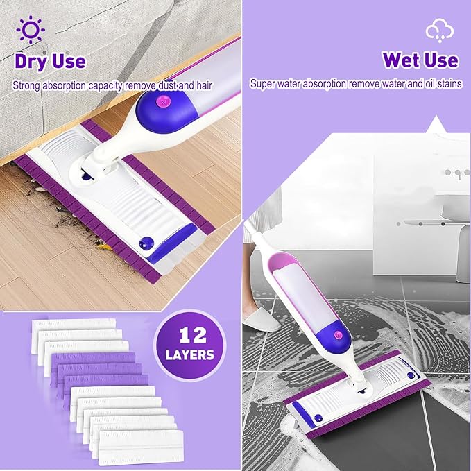 30 Count Power Mop Pads for Swiffer Power Mop Refill Pads, Power Mop Refills for Swiffer Power Mop Reflills, 5X Cleaning Disposable PowerMop Pads for Swiffer Wet Pads Refill, Unscented