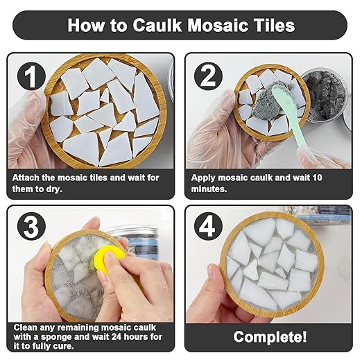 WAN2TLK Mosaic Crystal Grout Kit, Mosaic Tile Accessories, No Water Needed, Fast-Drying, Essential for Handmade Grouting, Mosaic Crystal Sealant for All Tiles & Surfaces