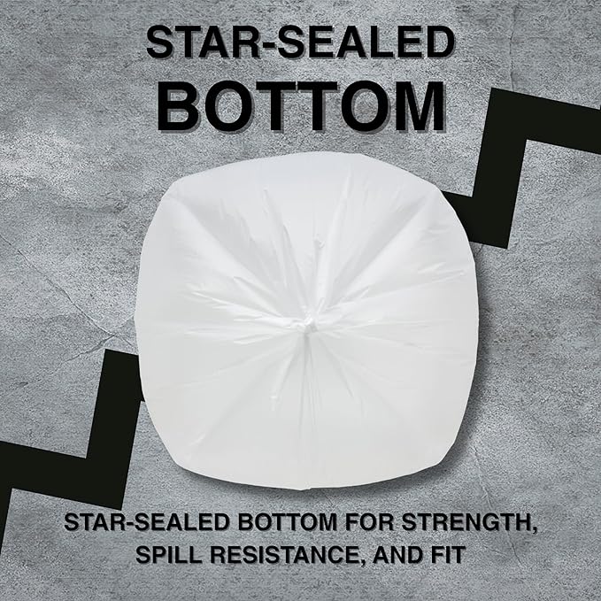 Top Knot Bags 45 Gallon Garbage Trash Bag 40X48" Clear 150 Count Can Liner Bulk 40 Gallon 41 Gallon 42 Gallon 44 Gallon Made in USA
