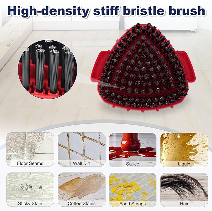 Scrubber Mop Head for Ocedar, Upgrade Scrub Brush for Ocedar, Spin Mop Scrub Brush Head for Ocedar RinseClean 2-Tank, More Bristles Scrub Brush Attachment for Bathroom, Deck, Kitchen Floor Cleaning