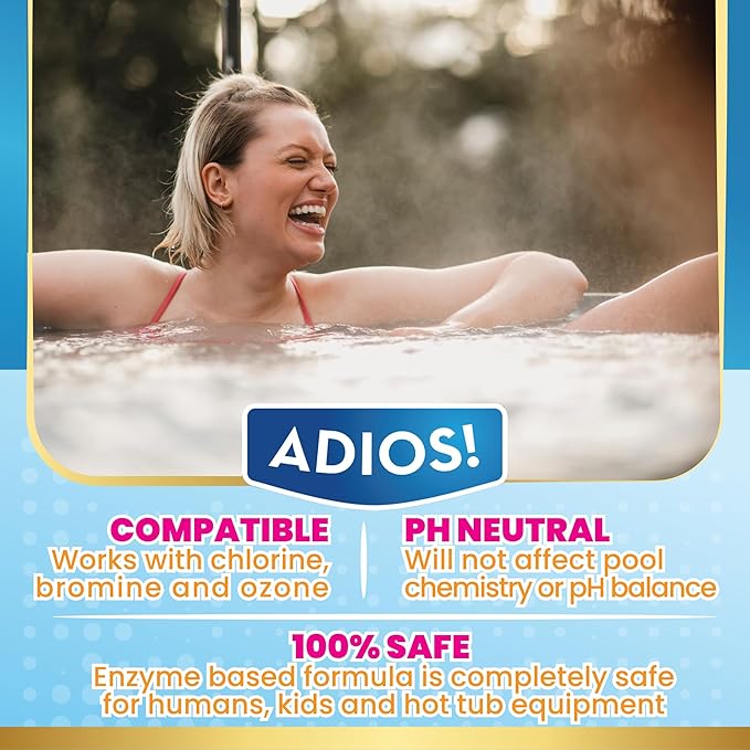 3-in-1 Spa Cleaner - Clarifies Water, Stops Scum and Removes Foam, Works with Chlorine and Bromine 16oz