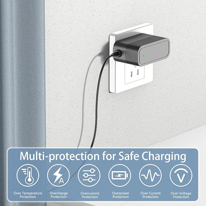 Charger for Homeika Cordless Vacuum, AC Adapter Compatible with Homeika H320 H 320 22.2V 2200mAh Li-ion Battery 200W 20Kpa Cordless Handheld Stick Vacuum