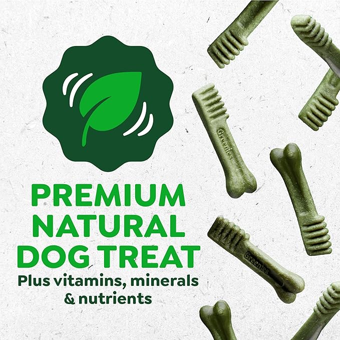 Greenies Veterinarian-Recommended Adult Natural Dental Dog Treats Petite Size, Original Flavor, 27 oz. Pack, 45 Count
