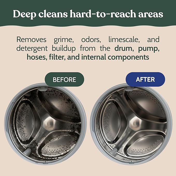 Roobi Washing Machine Cleaner Tablets compatible with Maytag. Deep Clean Formula Eliminates Odor, Residue & Build-Up. Carbon-Neutral & Septic-Safe 24-Pack Cleaning Tablets.