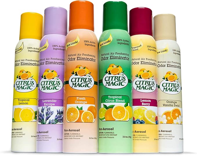 Citrus Magic Odor Eliminating Air Freshener Spray, Orange-Vanilla Swirl, 3-Ounce, Pack of 3