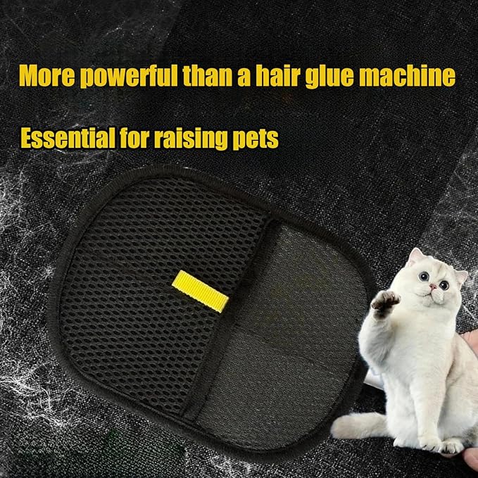 OYXYIGOUCL 3 Pcs Pet Hair Remover Electrostatic Gloves，Pet Hair Removal Glove,Electrostatic Pet Hair Remover Gloves for Furniture, Carpet, and Car Seats - Reusable Pet Grooming Tool (3)