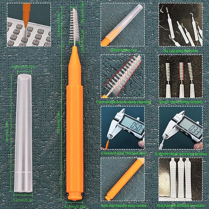 Shower Head Cleaning Brush Tools, Gentle Clean Free Harm to Nozzles Multi-Size Picks to Tackle Stubborn Mineral Buildups Anti Clogging Showerhead Cleaner Brushes for Small Hole Gap Nozzle Jewelry