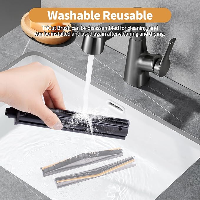 EOVWAEO TriCut Brush Replacement for Dreame X40 Ultra Complete / X30 Ultra / L40 Ultra / L30 Ultra / L20 Ultra / L10s Pro Ultra / L10s Ultra Vacuum Robot, Main Brush Long Term Use Clean Tangled Hair