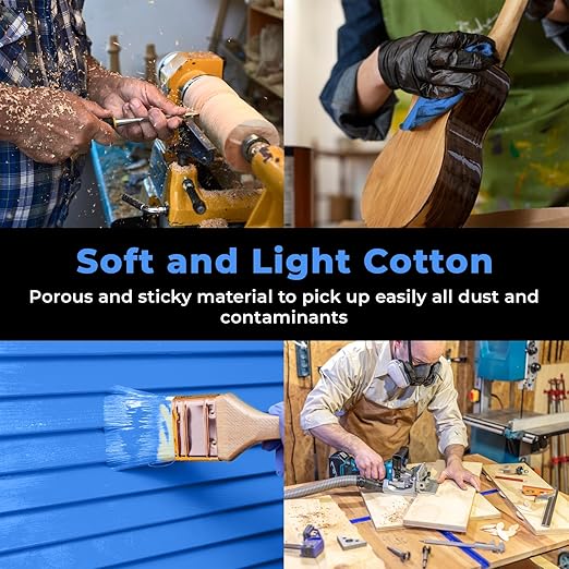 Eshazu Premium Tack Cloth (Pack of 12) – Professional Grade Dust and Particle Remover for Woodworking and Painting – Tack Rags for Surface Cleaning – Silicone & Wax Free, Anti-Static