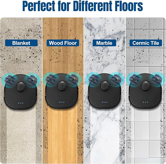 Chuancheng 6 Pack Reusable Mop Pads for EU-fy X10 Pro Omni for EU-fy X9 Pro Robot Vacuums, Replacement Washable Mopping Cloth Mop Pads