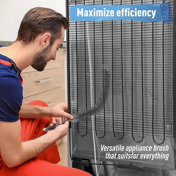 KONEX 30 Inch Long Dryer Lint Brush Vent Cleaner | Heavy-Duty Flexible Radiator Brush | Dryer Vent Trap | Bendable for Your Appliance Care Home Essentials (Pack of 2)