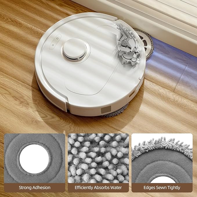 EOVWAEO 26 Pack Accessories for Roborock Qrevo S/Qrevo Pro/Qrevo Plus/Qrevo Maxv Vacuum Robot, Replacement 2 Main Brush 6 Mop Pads 6 Dust Bag 6 Sidebrush 4 Filter 1 Cleaning Brush 1 Screwdriver
