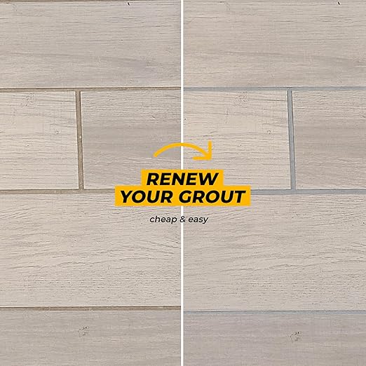 PentaUSA Tile Grout Repair Kit with Removal Tool, Premix Grout Bundle Set, Sponge and Cleaner (8.8 Oz - 250gr) (Grey)