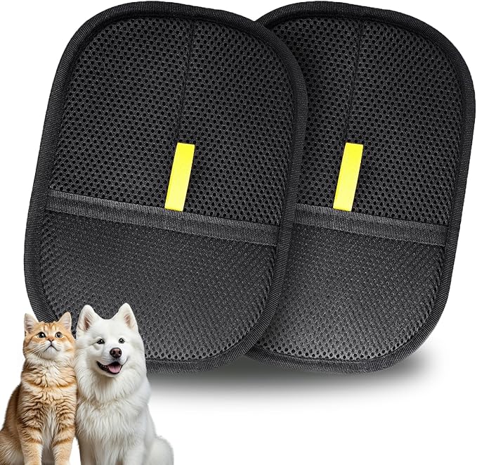 Yunrun Pet Hair Removal Brush, Efficient Grooming for Pet Hair, Reusable Cat Dog Electrostatic Hair Remover Grooming Tool, for Couch, Furniture, Carpet, Curtain (2 Pcs)