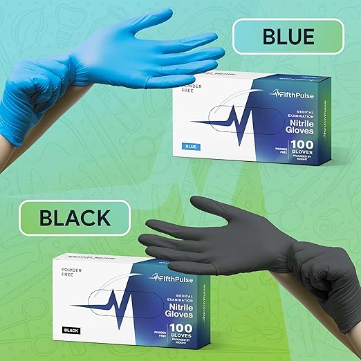 Black X Small Nitrile Gloves Case of 1000 - Medical Grade - Latex-Free, Powder-Free - Disposable Nitrile Gloves - Medical Exam, Lab, and Industrial Use
