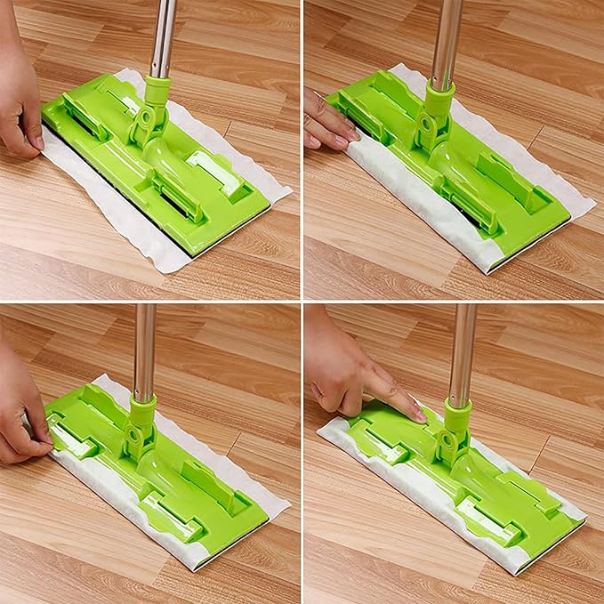 UKEENOR XL Dry Mop Refills 80 Count Disposable Dusting Cloths Dry Sweeping Refills Dry Duster Cloths Mop Pads Floor Cloth Refills Electrostatic Cloths 9.85"x16.53" Extra Large