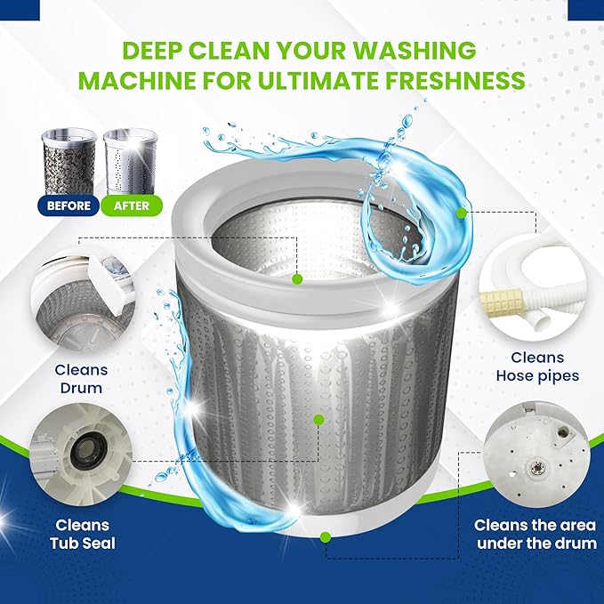 True Fresh- 39 Pcs Bundle- Garbage Disposal Cleaner -Compatible with All Disposal Brands and Washing machine Cleaner Tablets compatible with Front Loader -Top Loader -HE, Deodorize and Descales