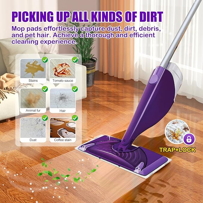40 Pack Disposable Mop Pad Refills for Wet Jet Spray Mop Pads, Wet Jet Pads for All Purpose Multi-Surface Hardwood Floor Cleaning, 4 Layers Thickened Durable and Heavy Duty Absorbent