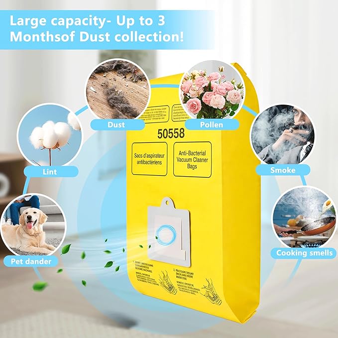 22 Pack Replacement Vacuum Bags Compatible with Kenmore Canister Type C/Q 5055 50555 50558 50557 and Type C-5 C-18 Vacuum