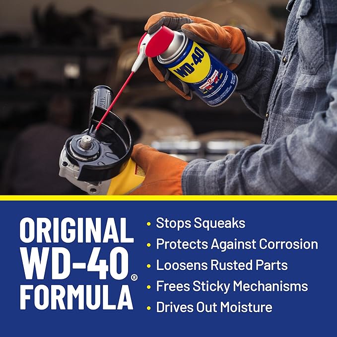 WD-40 Original Formula, Multi-Use Product with Smart Straw Sprays 2 Ways,12 OZ [12-Pack] & Multi-Use Product, One Gallon