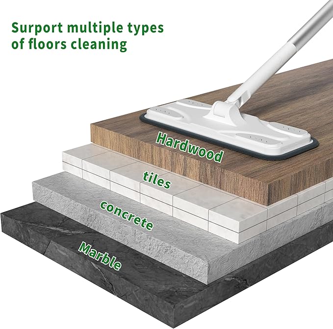 Layers Multi-Purpose Lightweight Dust Mop Set with Extendable Cleaning Tool，12 Sheets Wet Wipes, 1 Dry Wipes, 1 Mopping Pad，360° Swiveing Head Extremely Suit for Cleaning Narrow Space.