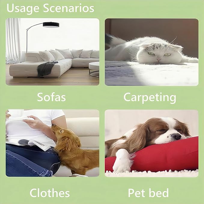 BoBow Roller Pet Hair Remover, Reusable Lint Roller Cat & Dog Hair Remover for Furniture, Couch, Carpet, Clothing and Bedding - Portable Multi-Surface Fur Removal Tool Green