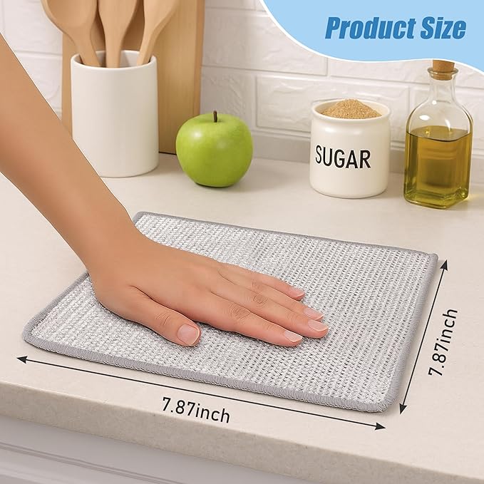 100pcs Non Scratch Wire Dishcloth, Multipurpose Wire Dishwashing Rags for Wet and Dry, Reusable Stainless Steel Cleaning Cloth, Kitchen Metal Dish Cloths for Washing Dishes Sinks, Dishes, Stove Top