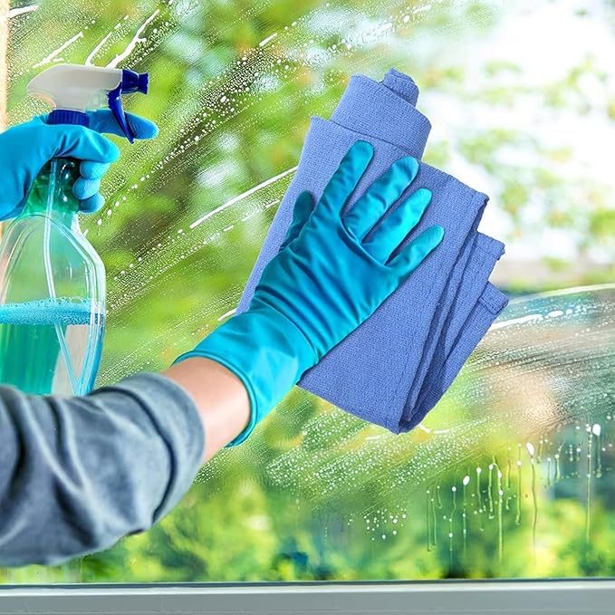 Premium Blue Huck Towels – (100 Pack) 15 x 27 inches 100% Cotton Bulk Towel for General Cleaning, Auto Shop, and Hospital Use, Super Absorbent, Machine Washable Cloth