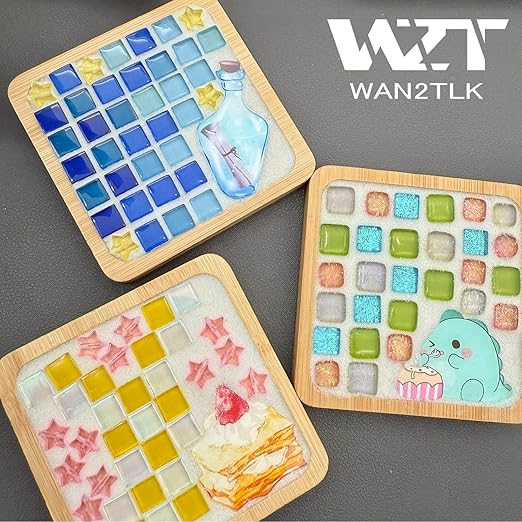WAN2TLK Mosaic Crystal Grout Kit, Mosaic Tile Accessories, No Water Needed, Fast-Drying, Essential for Handmade Grouting, Mosaic Crystal Sealant for All Tiles & Surfaces