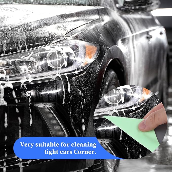 5Pcs Window Tint Squeegee Triangle Contour Squeegee Card Scraper Window Tint Tools Grey Corner Squeegee Vinyl Wrap Tool Kit for Car Wrapping Window Tinting Film Installation Application