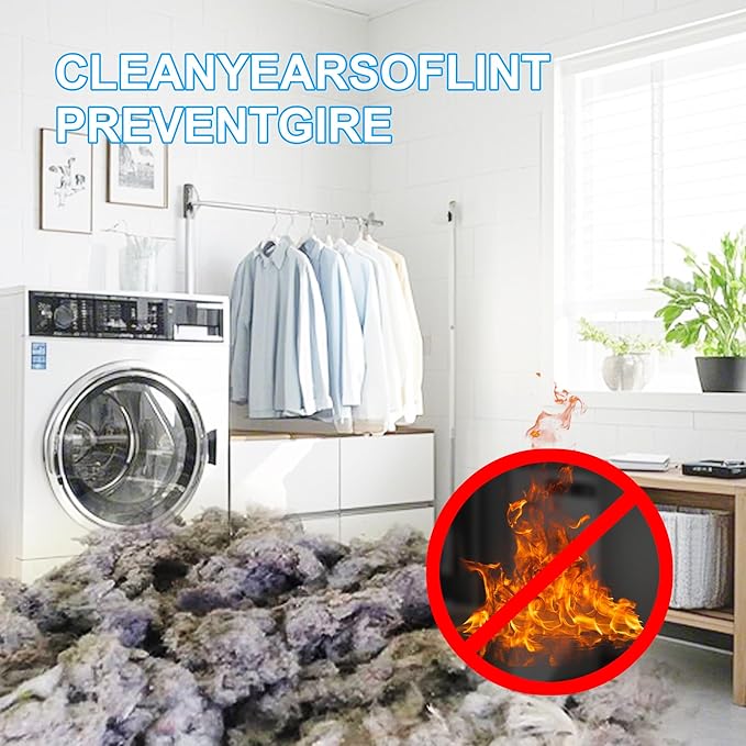 Dryer Vent Cleaner Brush Kit - 15 inch and 26 inch Clothes Dryer Lint Vent Trap Cleaning Brush, 380mm and 660mm Flexible Lint Remove for Household Dust Cleaning