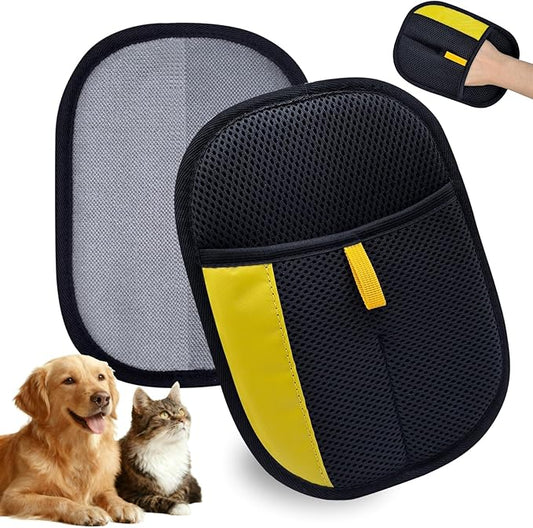 XIDEAEO Pet Hair Removal Glove for Dogs & Cats, Upgraded Reusable Electrostatic Pet Hair Gloves, Pet Hair Remover Tool for Clothing, Couch, Carpet,Pet Beds, Car Seat, Convenience for Busy Pet Owners