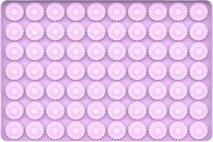 Flower Silicone Candy Molds with Scraper Silicone Daisy Flower Chocolate Molds