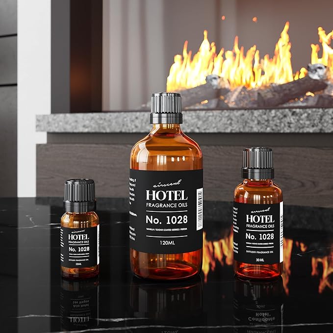 AirScent Hotel Diffuser Oil No. 1028 Inspired by The Seamless Hotel Scent - Premium Fragrance Oil for Ultrasonic and Waterless Diffusers and Crafting - 10 mL, .34 fl oz Glass Bottle with Dropper