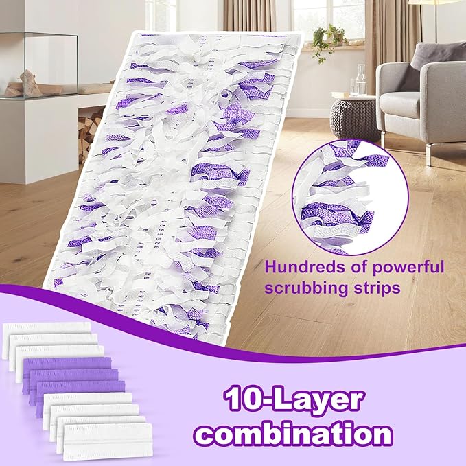 Pure Realm 20 Count Disposable Power mop Pads Compatible with Swiffer Power mop Refills and PowerMop Wood Mop, Multi-Surface swiffer Wet Pads Refills Replacement Use for Floor Cleaning