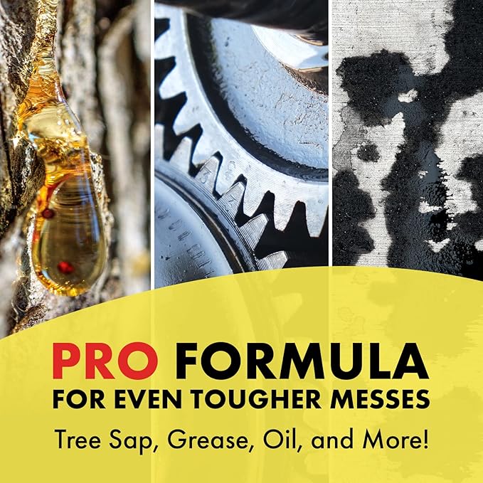 Goo Gone Pro Power Adhesive Remover | Removes Stickers, Goo, Tar, Grease, Great on Tools | Surface Safe, Fresh Citrus Scent - 2 Pack with Scraper Tool, Sticker Lifter