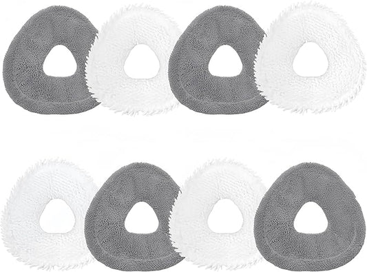 Avaenzo 8 Pack Replacement Mop Pads Compatible with Narwal Freo X Z Ultra Z10 Freo Pro J3 J4 YJCC012 YJCC015 Microfiber Resuable Mop Cloth Robot Vacuum Cleaner Accessories, White and Grey