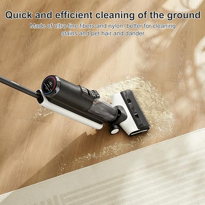 Vacuum Mop Replacement Parts Compatible with Tineco Roller Brush Replacement, Suitable with FLOOR ONE S5, FLOOR ONE S5 Pro Cordless Vacuum Cleaner, Set Includes 3 Roller Brushes and 6 Vacuum Filters