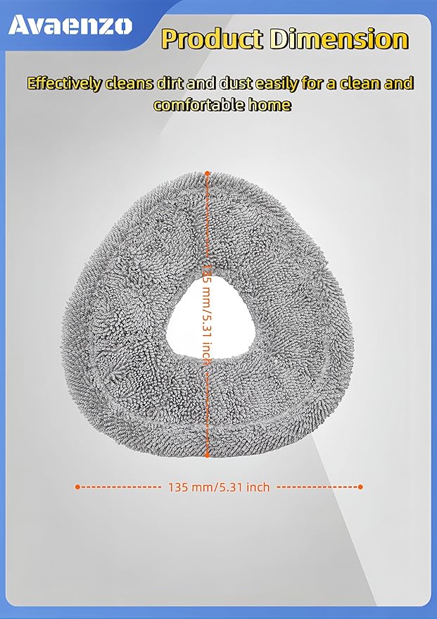 Avaenzo 8 Pack Replacement Mop Pads Compatible with Narwal Freo X Z Ultra Z10 Freo Pro J3 J4 YJCC012 YJCC015 Microfiber Resuable Mop Cloth Robot Vacuum Cleaner Accessories, White and Grey